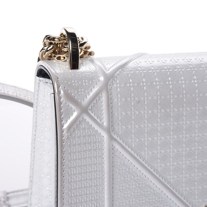 Christian Dior Patent Micro-Cannage Small Diorama Flap Bag White 14 of 16