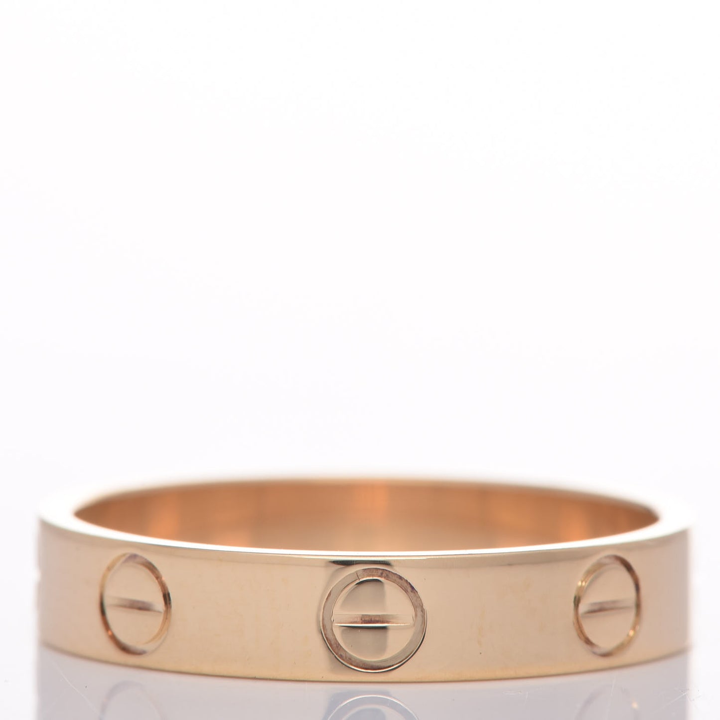 18K Yellow Gold 3.5mm LOVE Wedding Band Ring 53 6.25