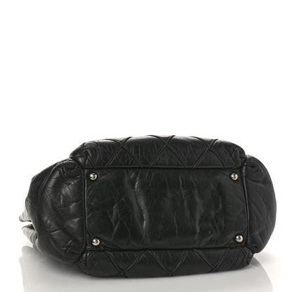 Chanel Lambskin Quilted Giant CC Accordion Shoulder Bag Black 4 of 12