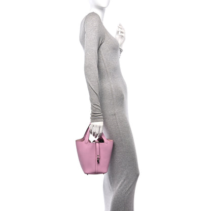 Hermes Taurillon Clemence Picotin Lock 18 PM Mauve Sylvestre 2 of 12