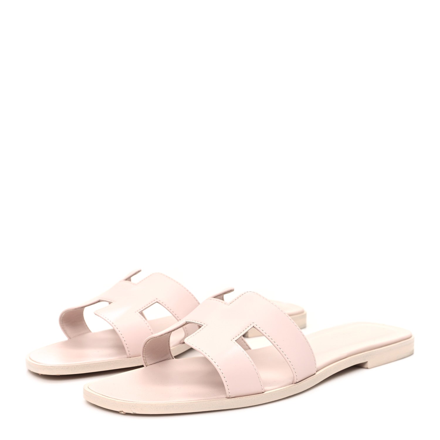 Hermes Box Calfskin Oran Sandals 41 Rose Pale 4 of 11