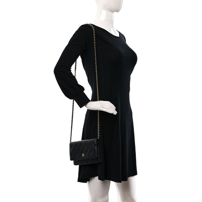 Chanel Caviar Quilted Wallet on Chain WOC Black 3 of 10