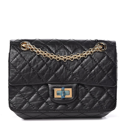 Chanel Aged Calfskin Quilted 2.55 Reissue Mini Flap Black 1 of 11