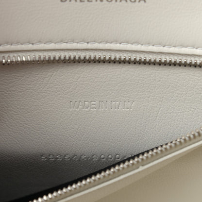 Balenciaga Grained Calfskin Small Hourglass Top Handle Bag White 7 of 15