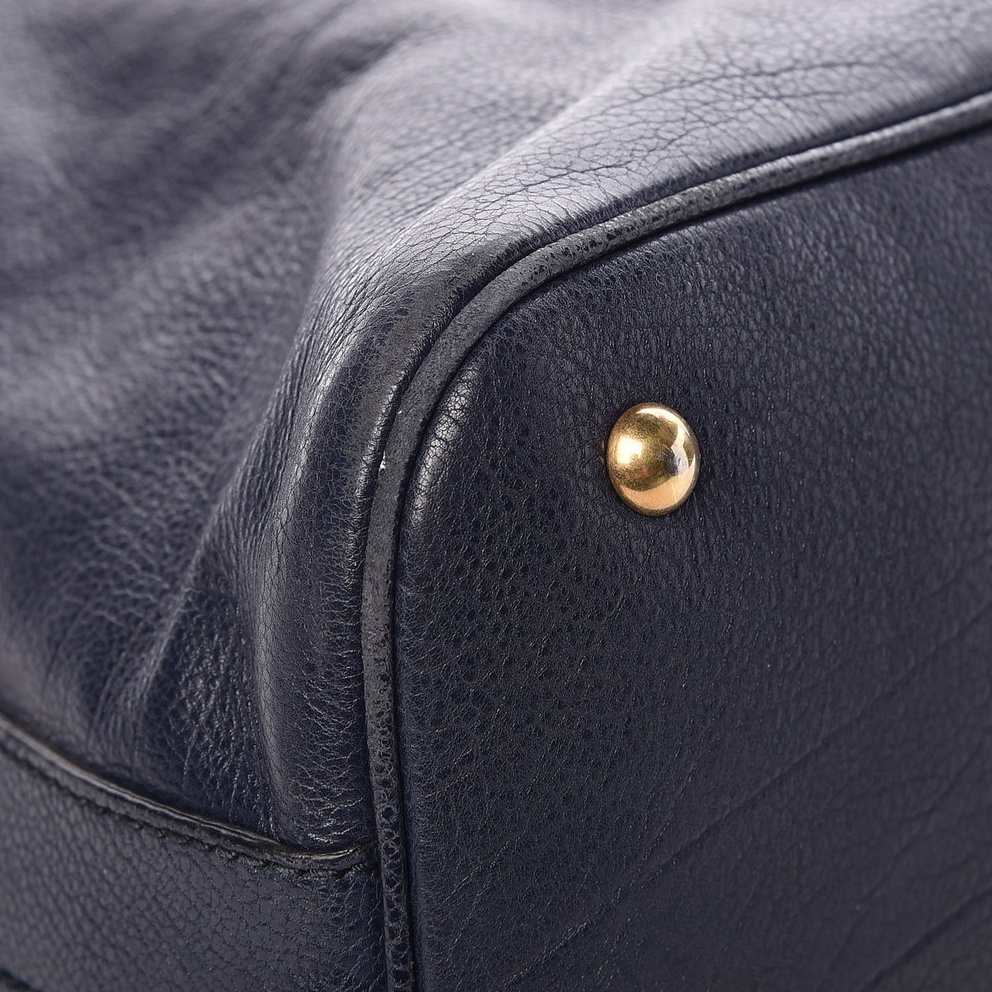 Calfskin Oversized Muse Navy Blue