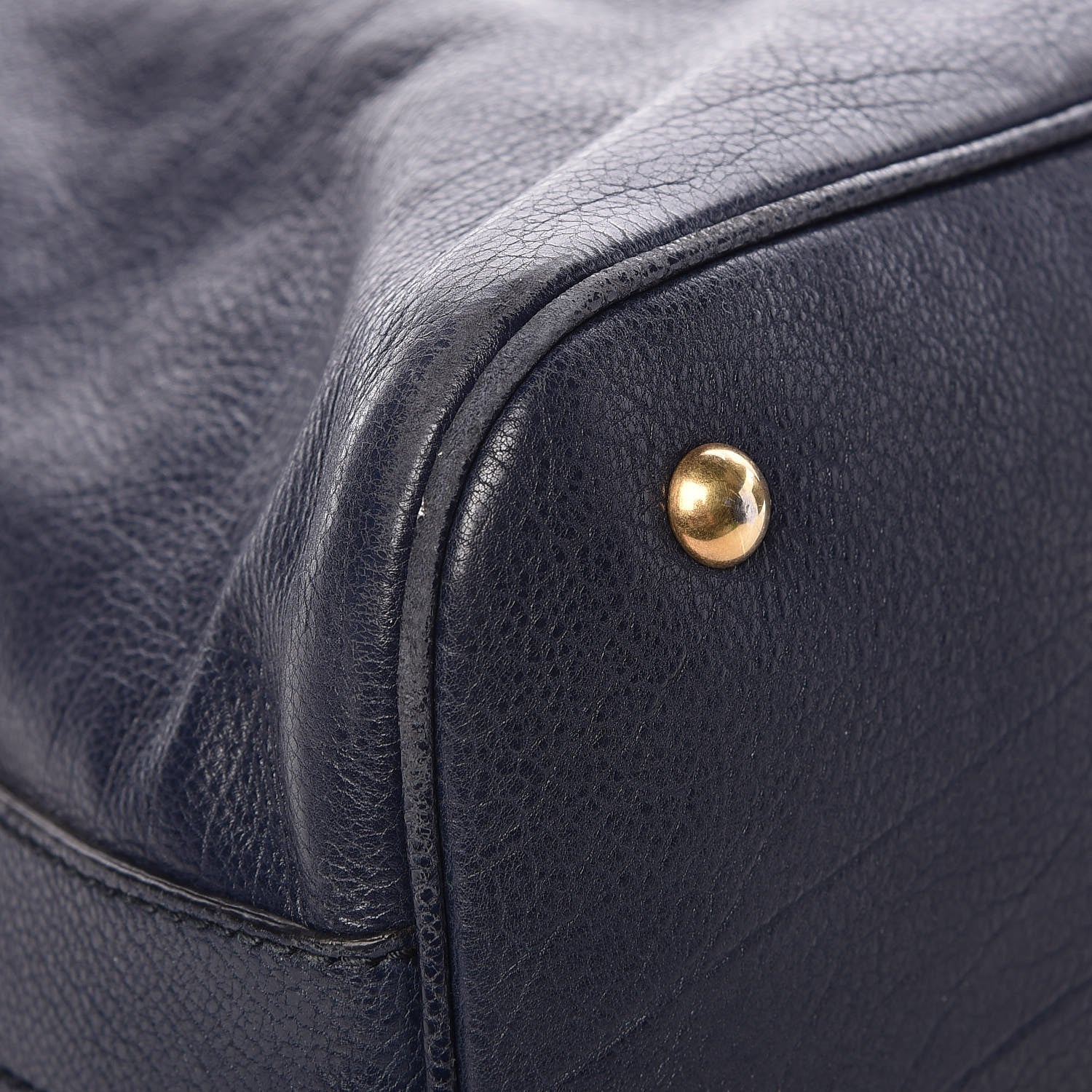 Saint Laurent Calfskin Oversized Muse Navy Blue 8 of 11