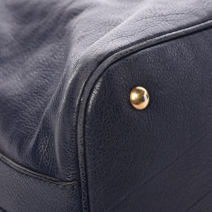 Saint Laurent Calfskin Oversized Muse Navy Blue 8 of 11