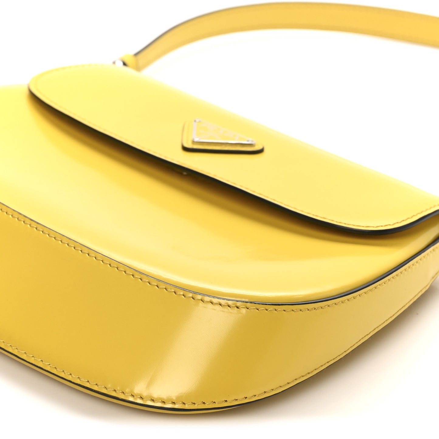 Spazzolato Cleo Flap Shoulder Bag Sole Black