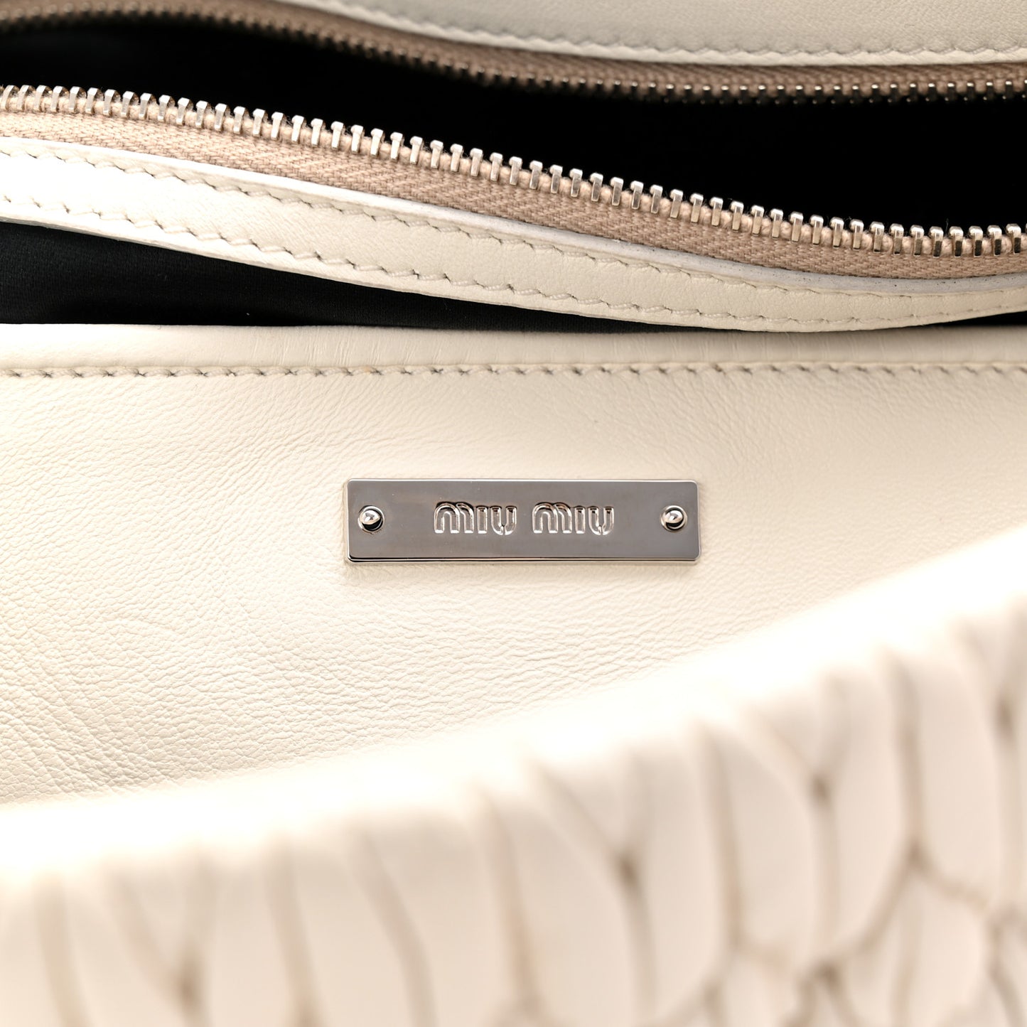 Nappa Matelasse Crystal Flap Clutch White