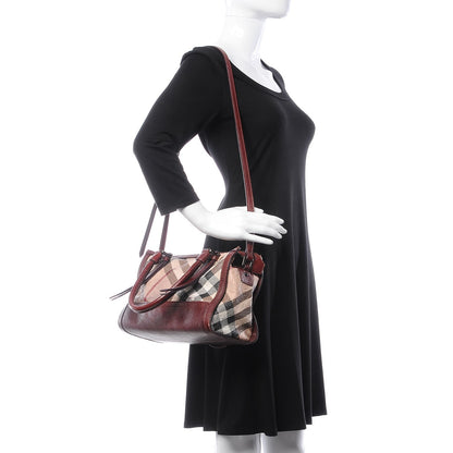 Burberry Nova Check Embossed Convertible Satchel 2 of 12