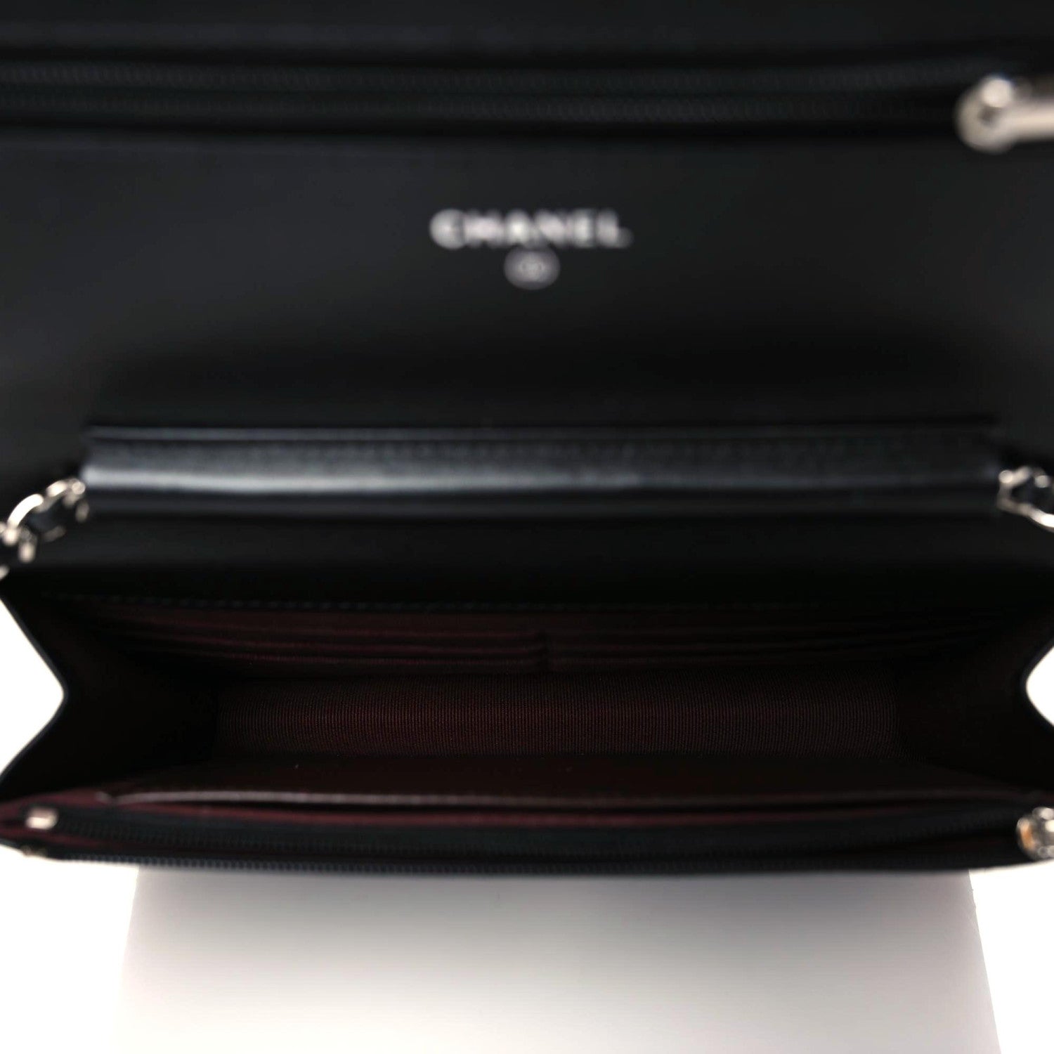 Chanel Lambskin Quilted Wallet On Chain WOC Black 8 of 12