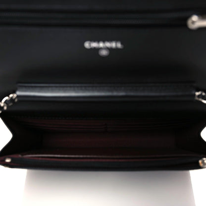 Chanel Lambskin Quilted Wallet On Chain WOC Black 8 of 12