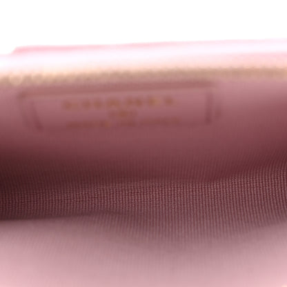Chanel Caviar Quilted CC Zip Around Card Holder Pink 5 of 8
