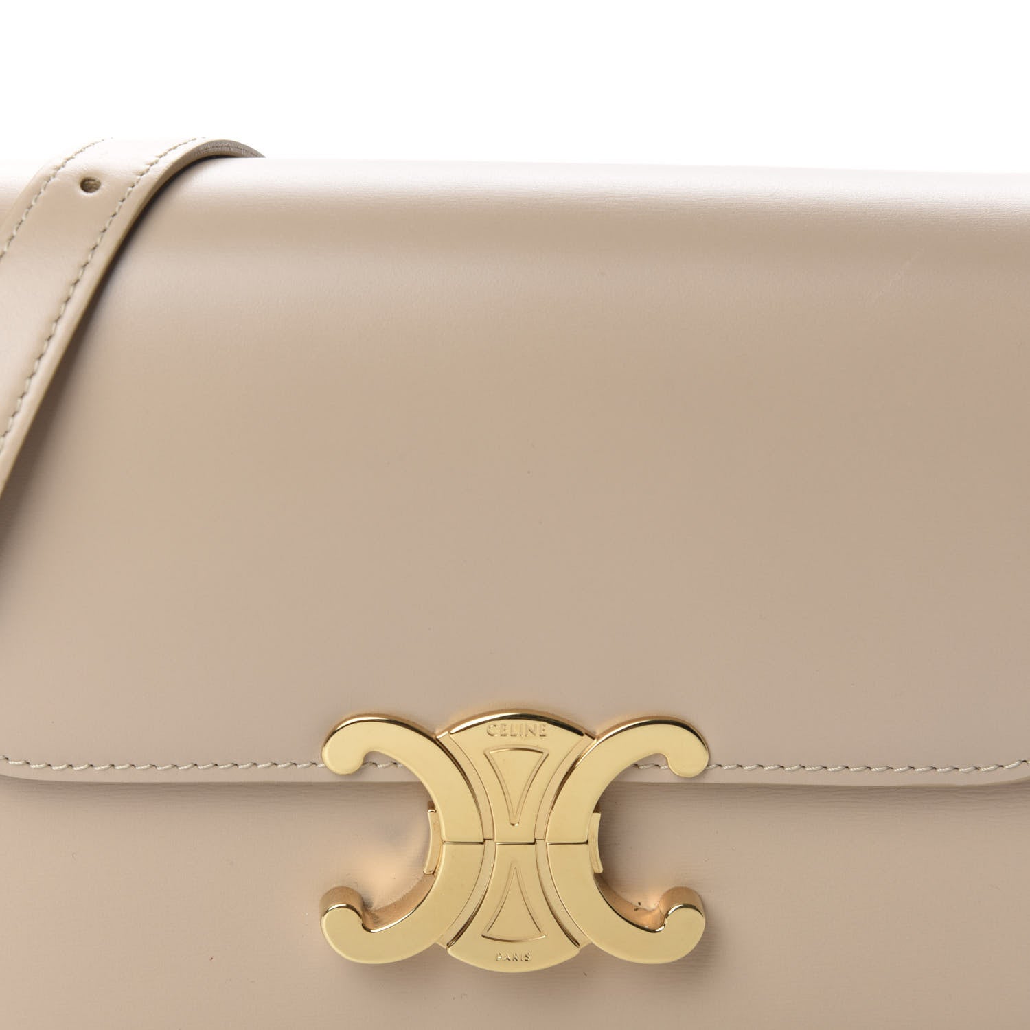 Celine Shiny Calfskin Teen Triomphe Nude 11 of 12