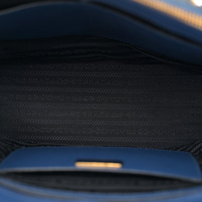 Prada Saffiano Lux Bi-Color Medium Galleria Double Zip Tote Bluette Baltico 5 of 15