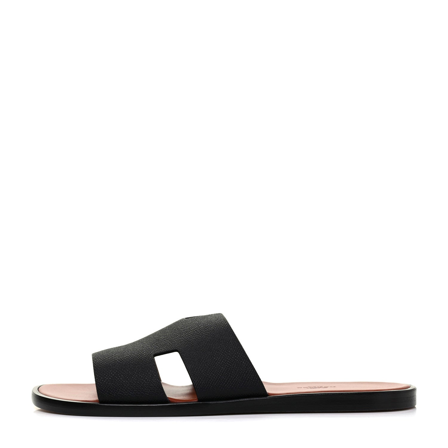 Hermes Epsom Mens Izmir Sandals 43 Black Brique 1 of 11