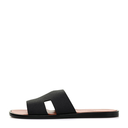 Hermes Epsom Mens Izmir Sandals 43 Black Brique 1 of 11