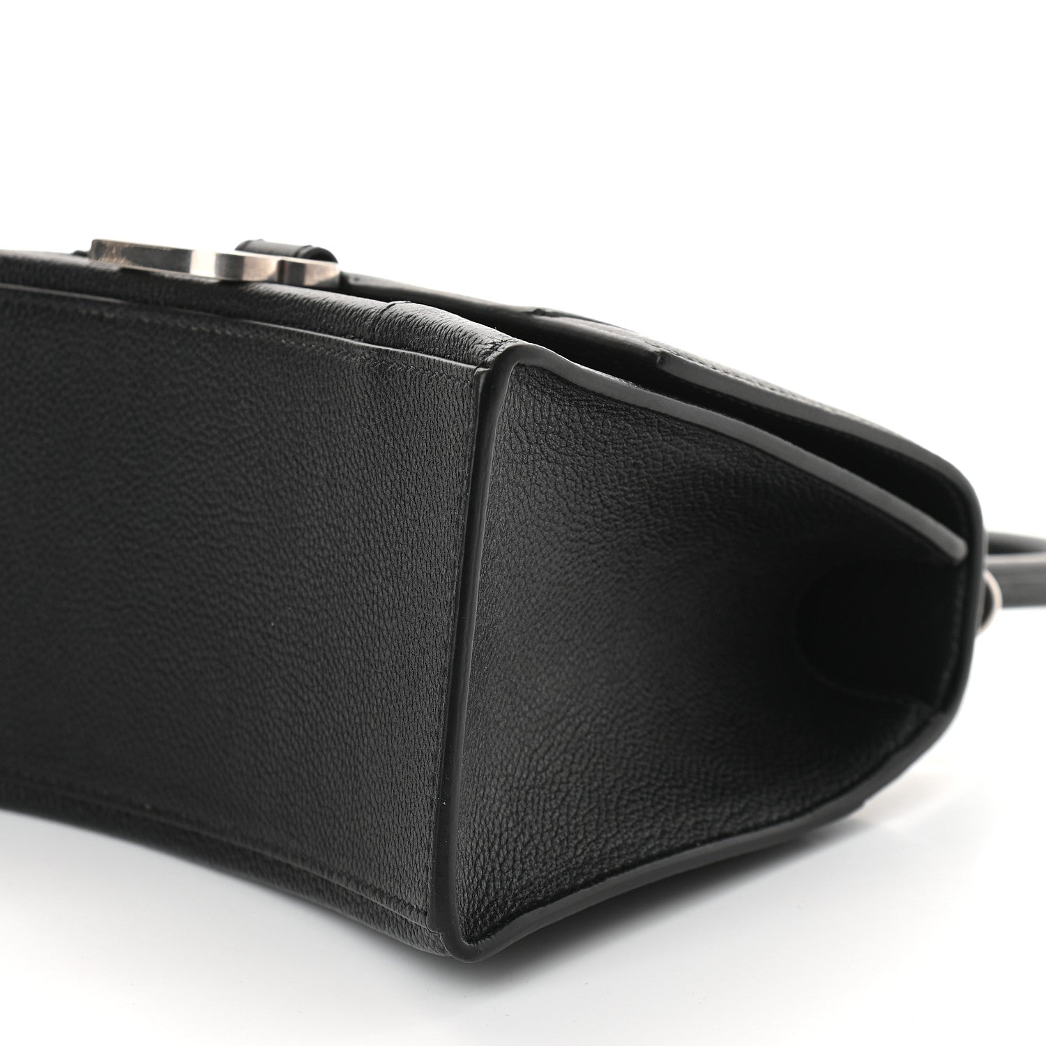 Balenciaga Grained Calfskin Small Hourglass Top Handle Bag Black 8 of 9