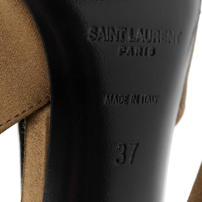 Saint Laurent Silk Satin Yasmeen 115 Slingback Pumps 37 Alpen Mou 8 of 10