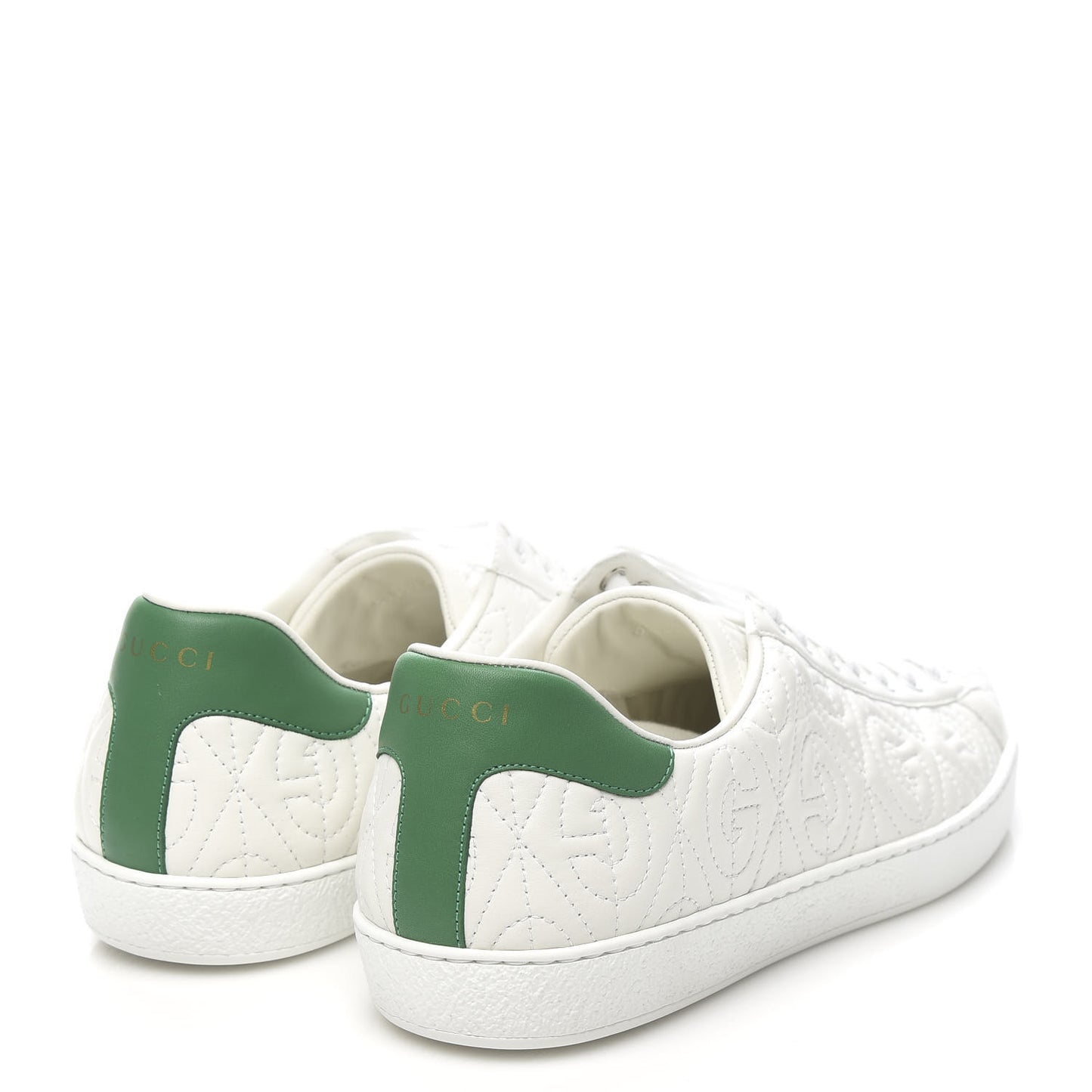 Nappa G Rhombus Mens Ace Sneakers 11 Great White Green