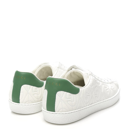 Gucci Nappa G Rhombus Mens Ace Sneakers 11 Great White Green 4 of 9