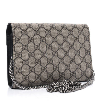 Gucci GG Supreme Monogram Mini Dionysus Chain Wallet Beige Black 2 of 4
