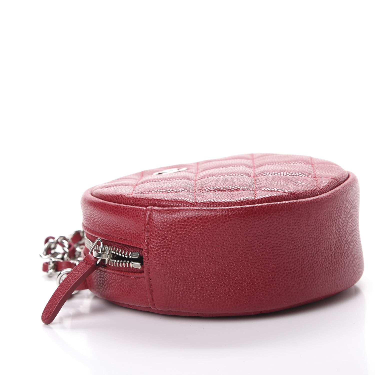Chanel Caviar Quilted Round Clutch With Chain Dark Red 5 of 10