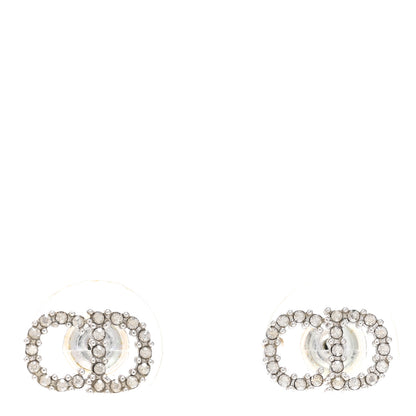 Christian Dior Crystal Clair D Lune Earrings Silver 1 of 3
