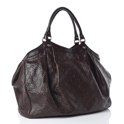 Gucci Guccissima Signature Large Sukey Tote Chocolate 3 of 11