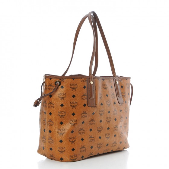 Visetos Medium Liz Reversible Shopper Tote Cognac