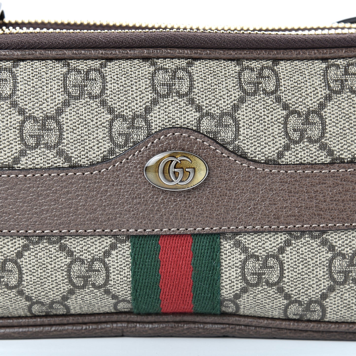GG Supreme Monogram Web Mini Ophidia GG Bag Brown