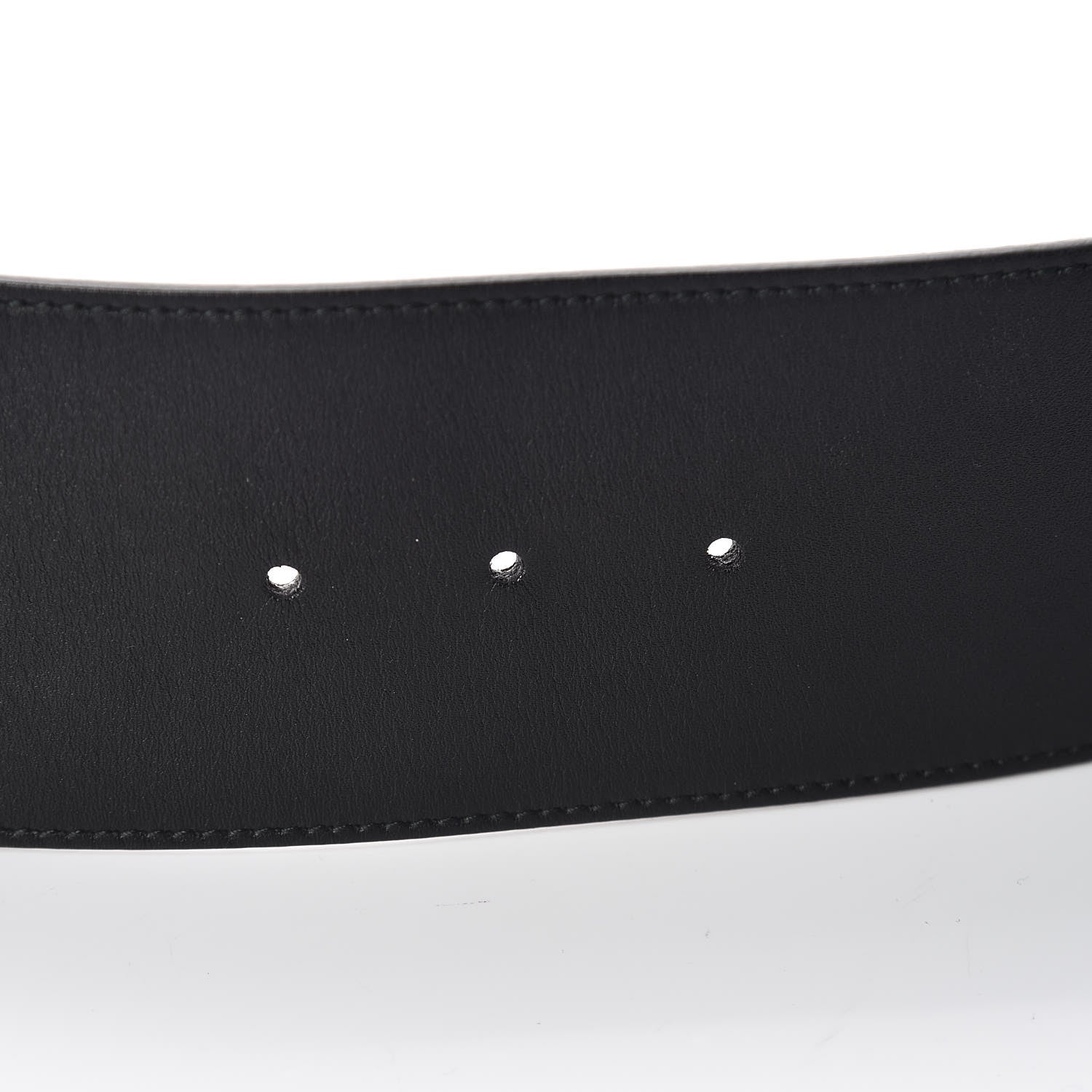 Gucci Moon Calfskin Pearl Double G 70mm Belt 85 34 Black Cream 6 of 8