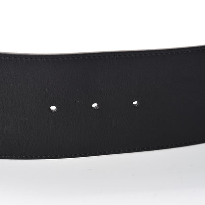 Gucci Moon Calfskin Pearl Double G 70mm Belt 85 34 Black Cream 6 of 8