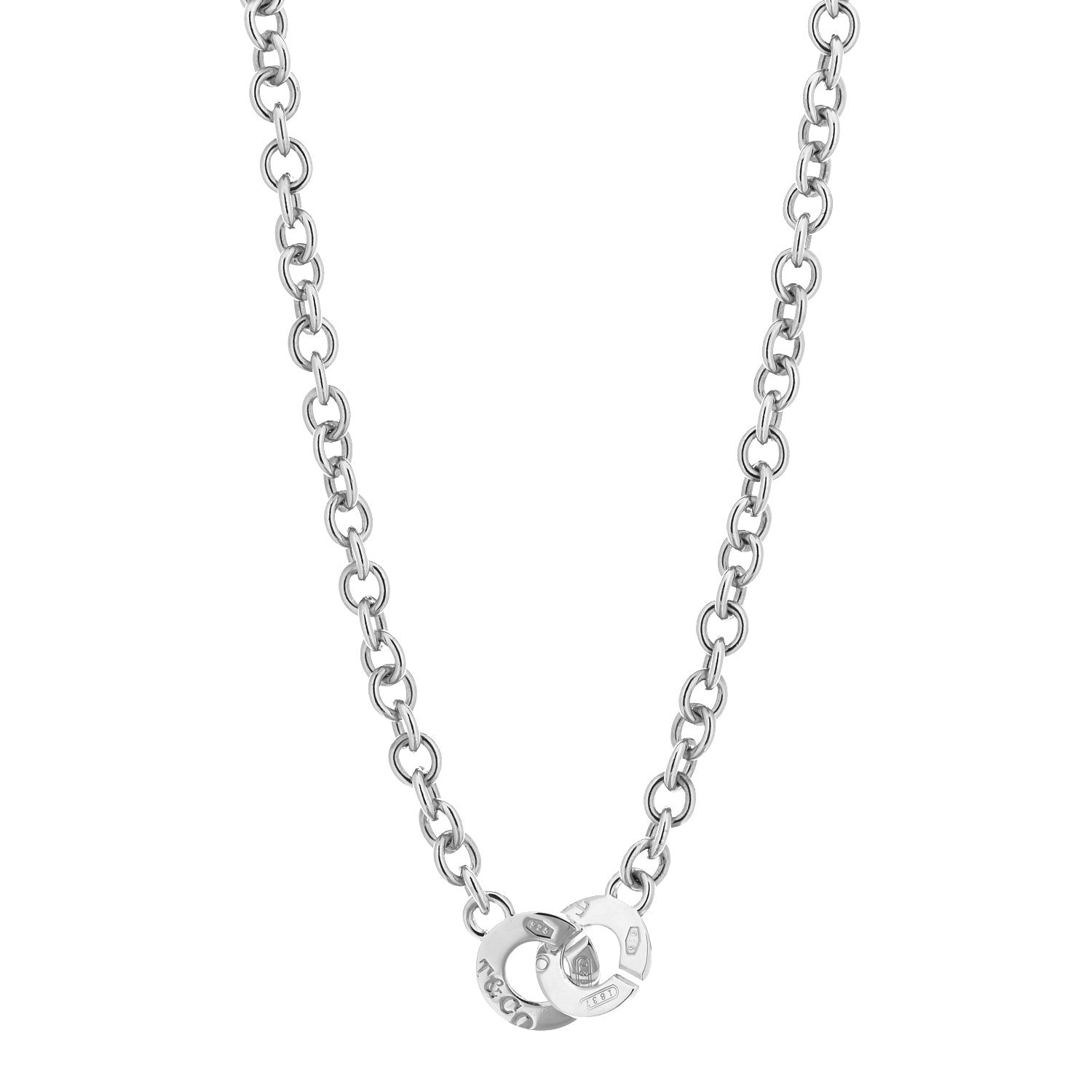 Tiffany Sterling Silver 1837 Circle Clasp Necklace 1 of 5