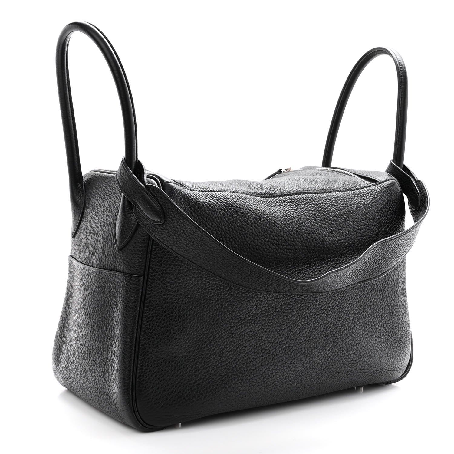 Hermes Taurillon Clemence Lindy 34 Black 2 of 8