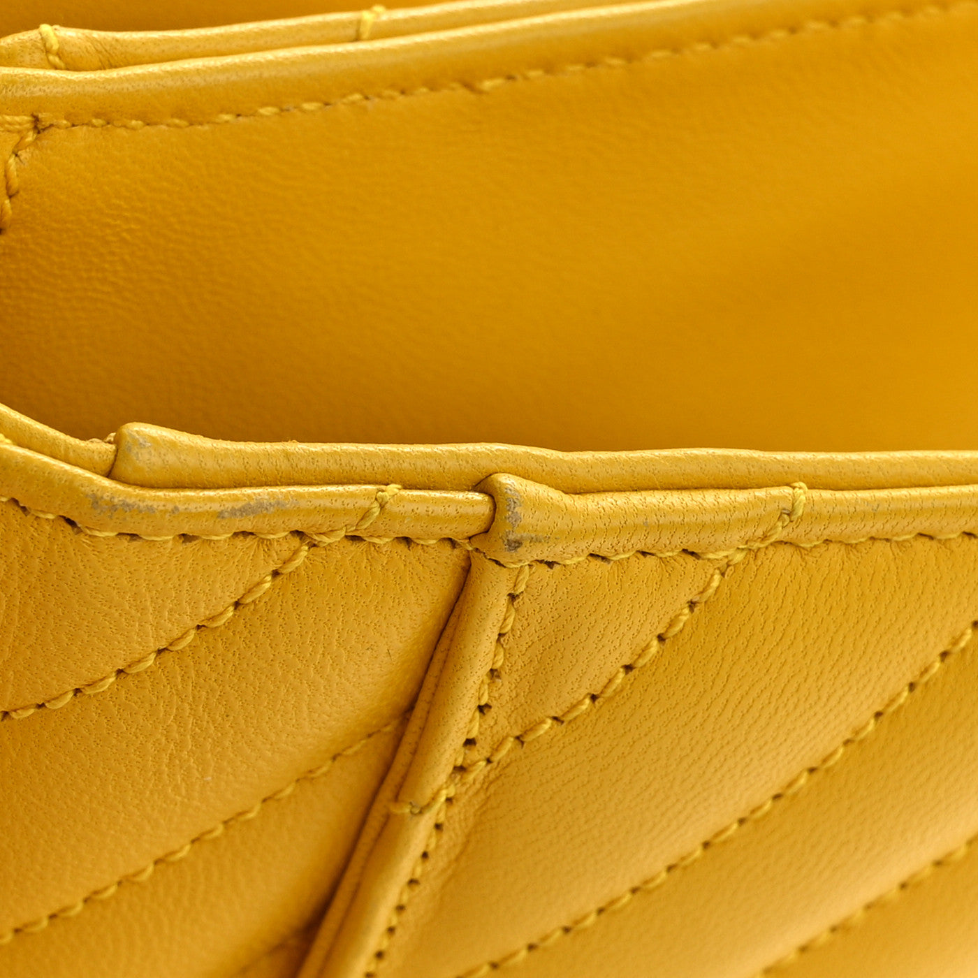 Lambskin Matelasse Chevron Medium Monogram Satchel Mimosa