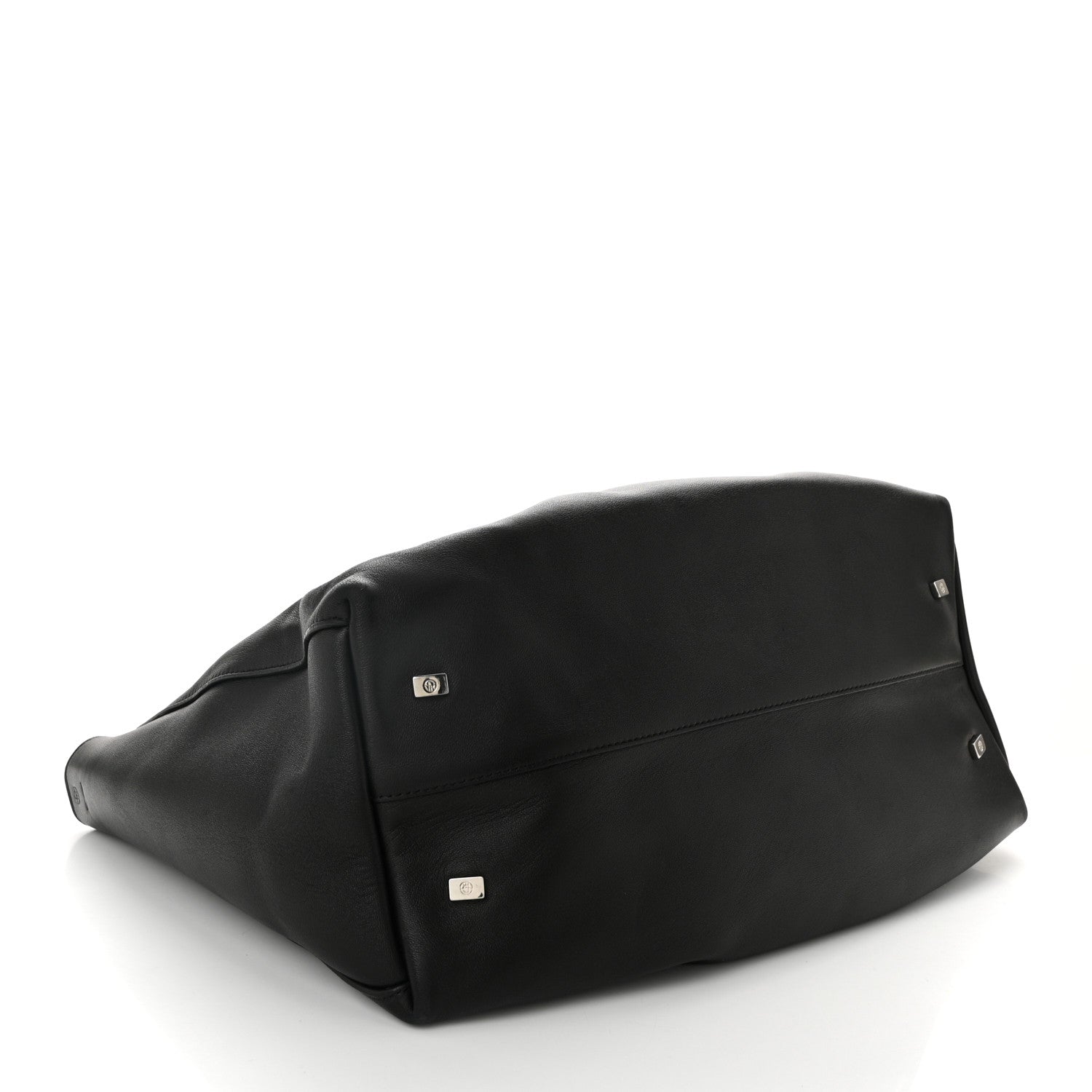 The Row Calfskin Pleated Peggy Tote Black 4 of 11
