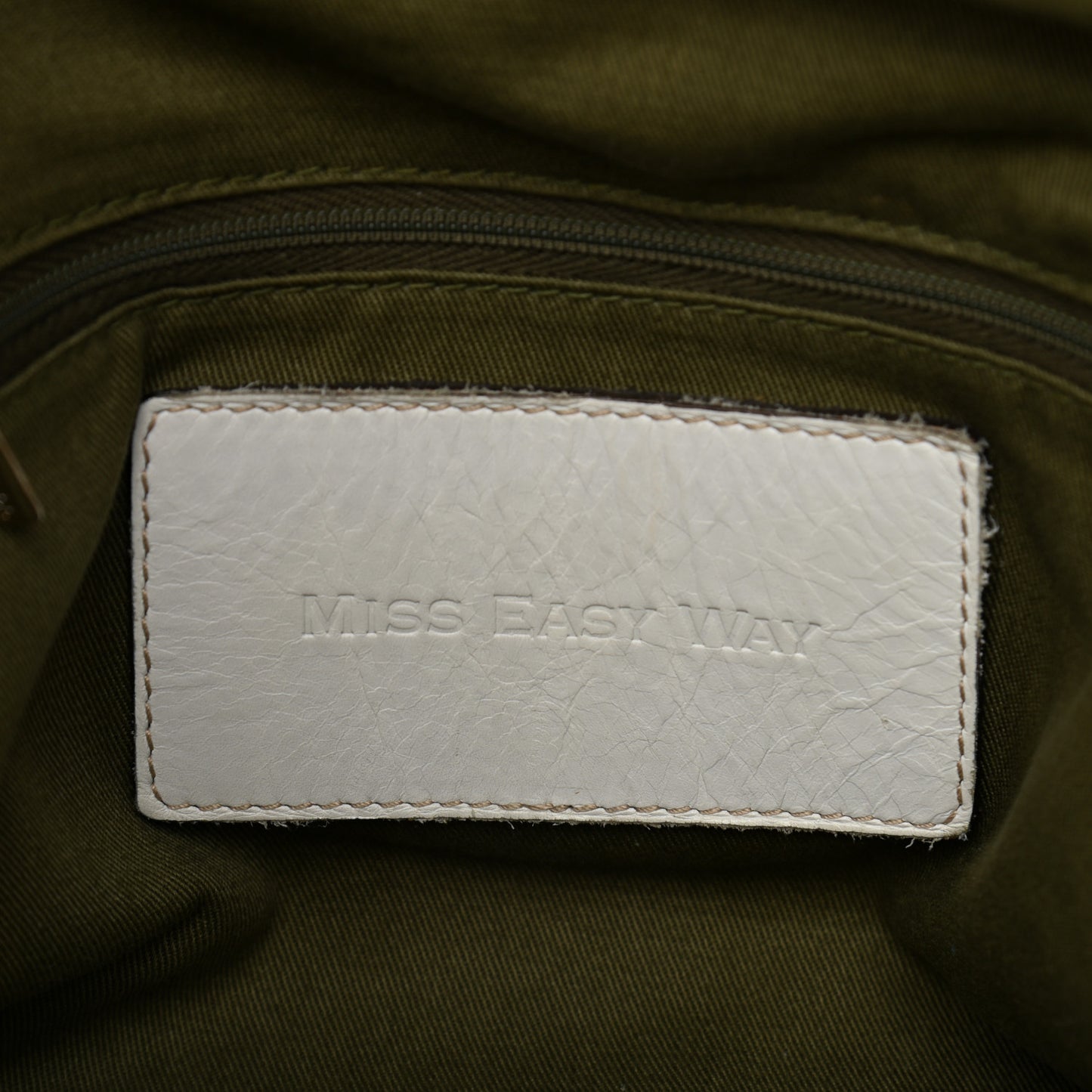 Smooth Calfskin Miss Easy Way Satchel White