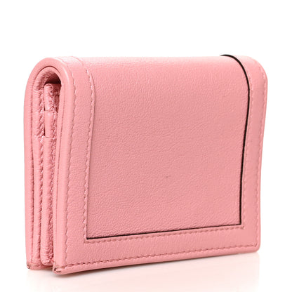 Gucci Wonka Grain Calfskin Diana Card Case Wallet Wild Rose 3 of 9
