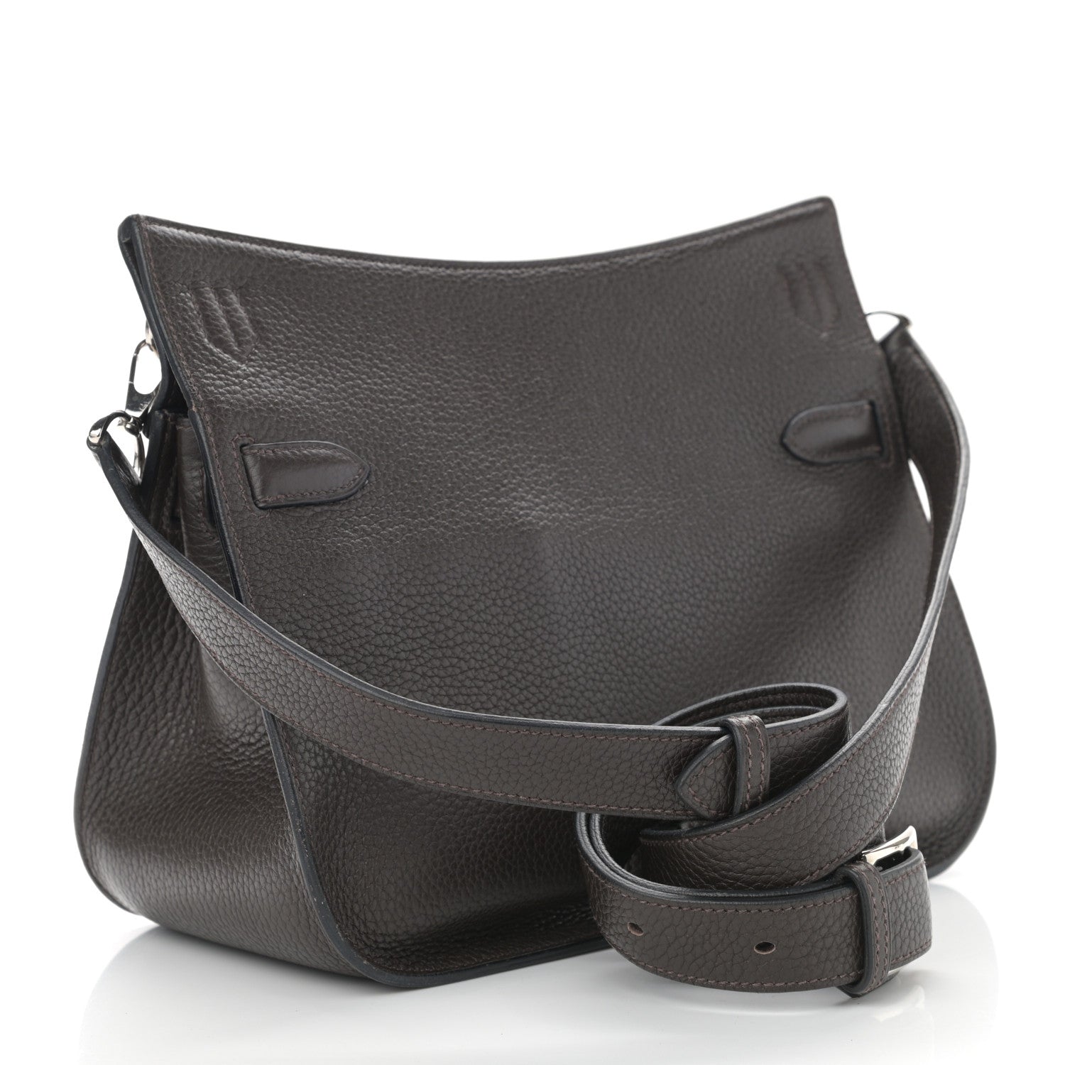 Hermes Taurillon Clemence Jypsiere 28 Chocolate 3 of 11