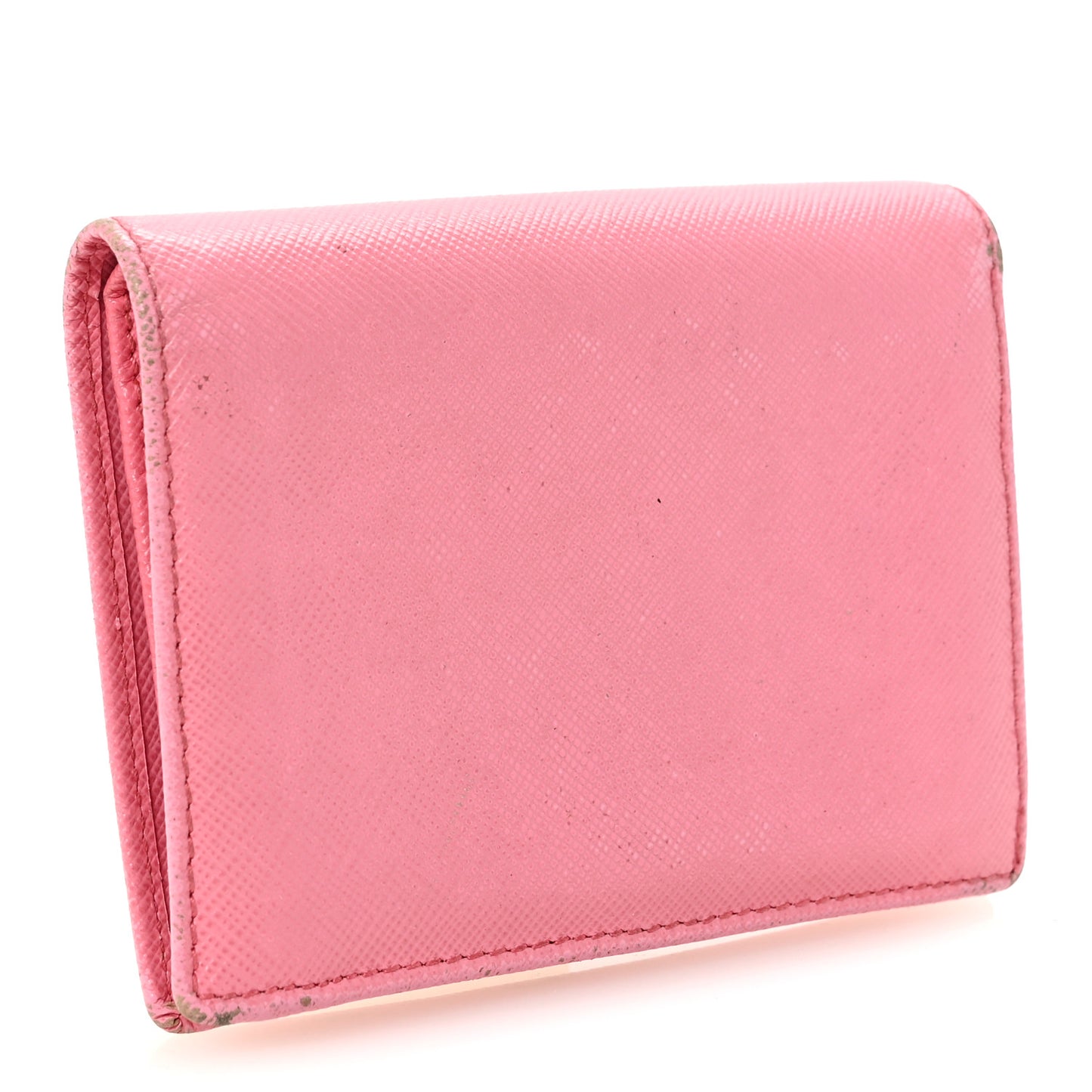 Saffiano Metal Compact Snap Bi-Fold Wallet Geranio