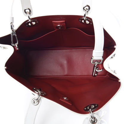 Christian Dior Calfskin Paradise Medium Diorissimo Tote White 7 of 15