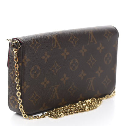 Louis Vuitton Monogram Pochette Felicie Chain Wallet Fuchsia 2 of 12