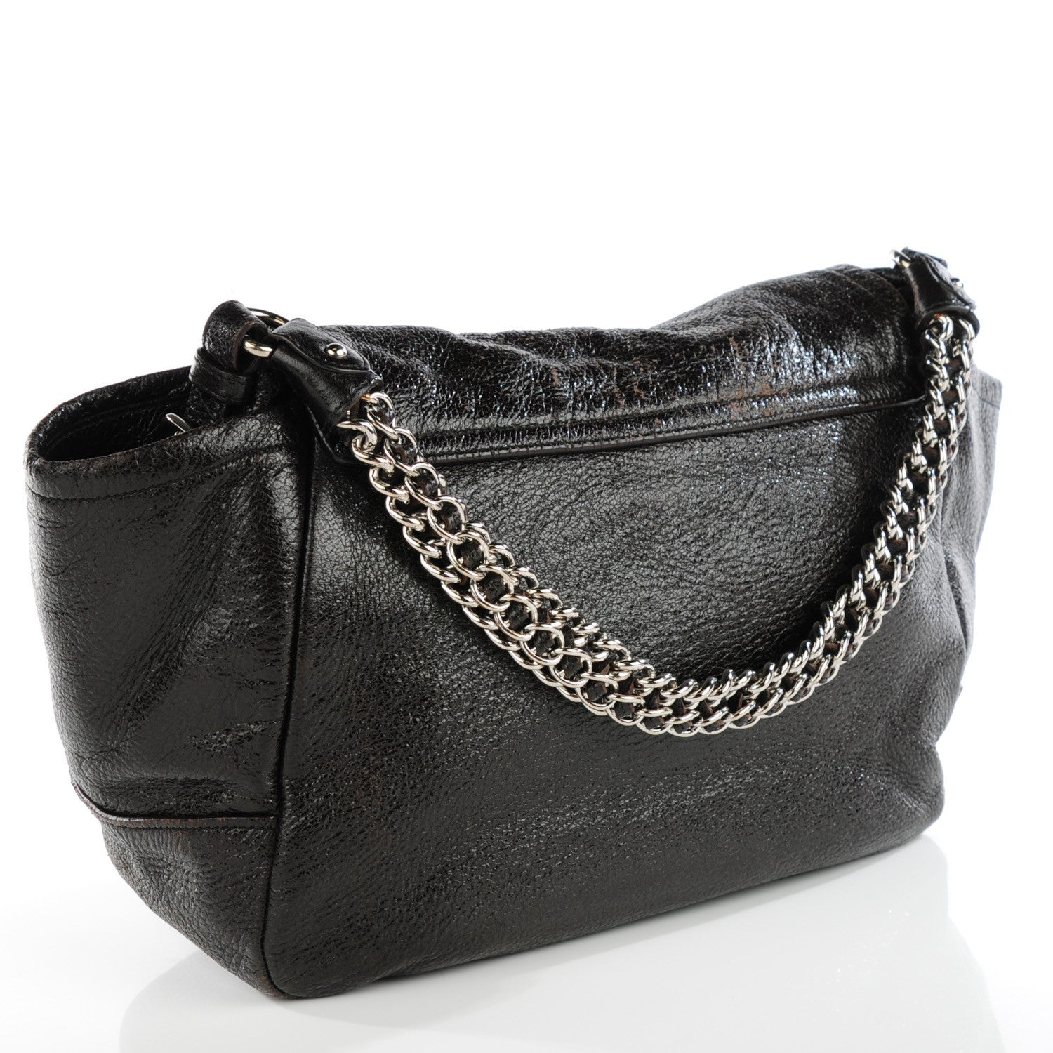 Prada Cervo Lux Chain Flap Ebano 3 of 9