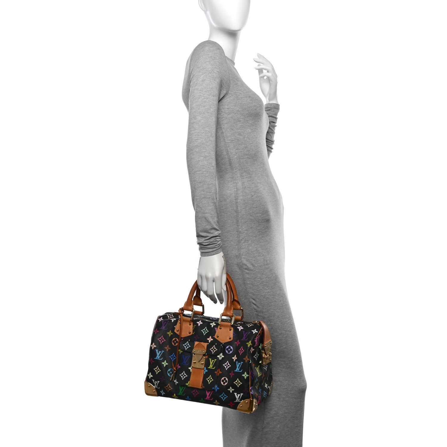 Louis Vuitton Monogram Multicolor Speedy 30 Black 2 of 14