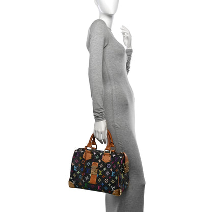 Louis Vuitton Monogram Multicolor Speedy 30 Black 2 of 14