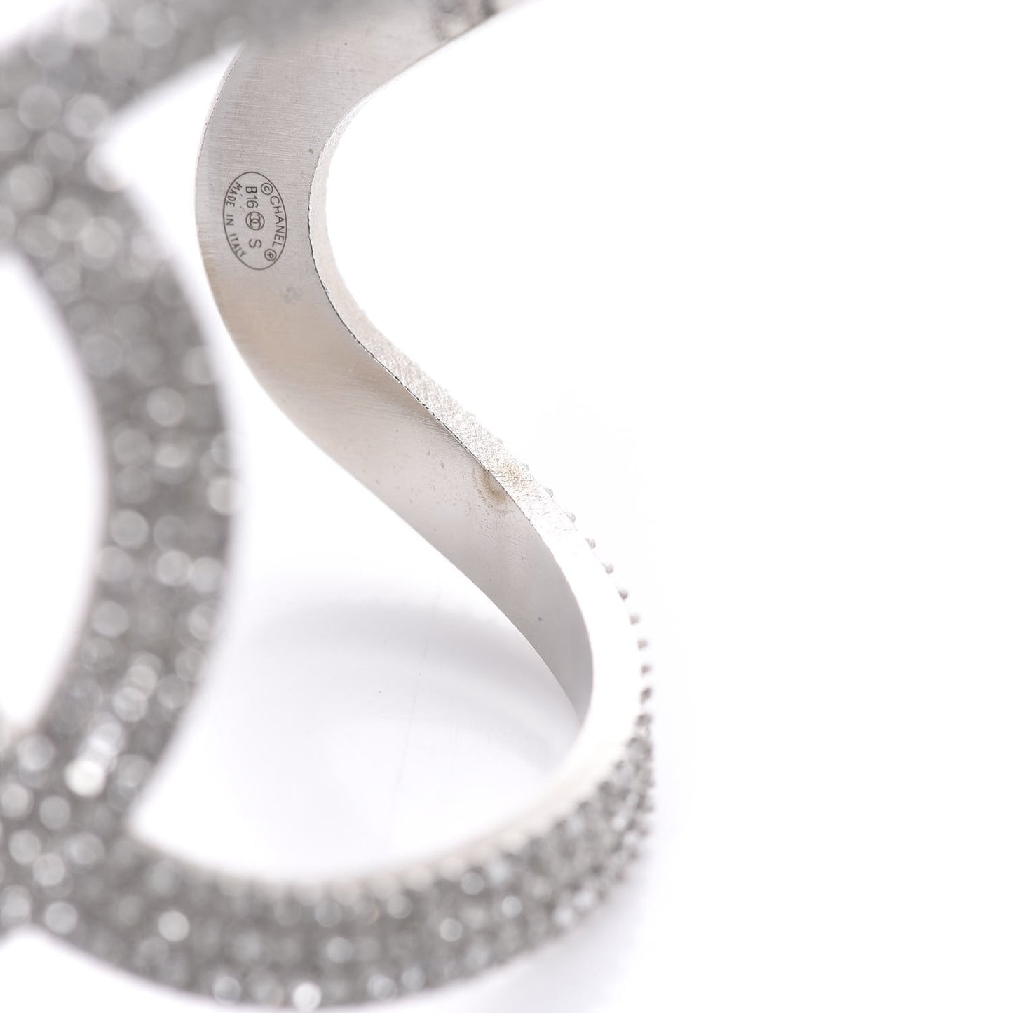 Crystal CC Cuff Silver