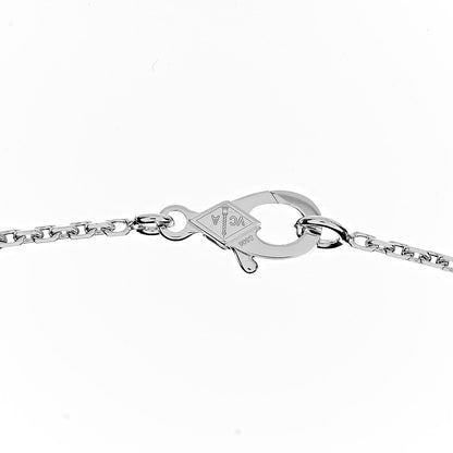 Van Cleef & Arpels 18K White Gold Mother of Pearl Vintage Alhambra Pendant Necklace 5 of 7