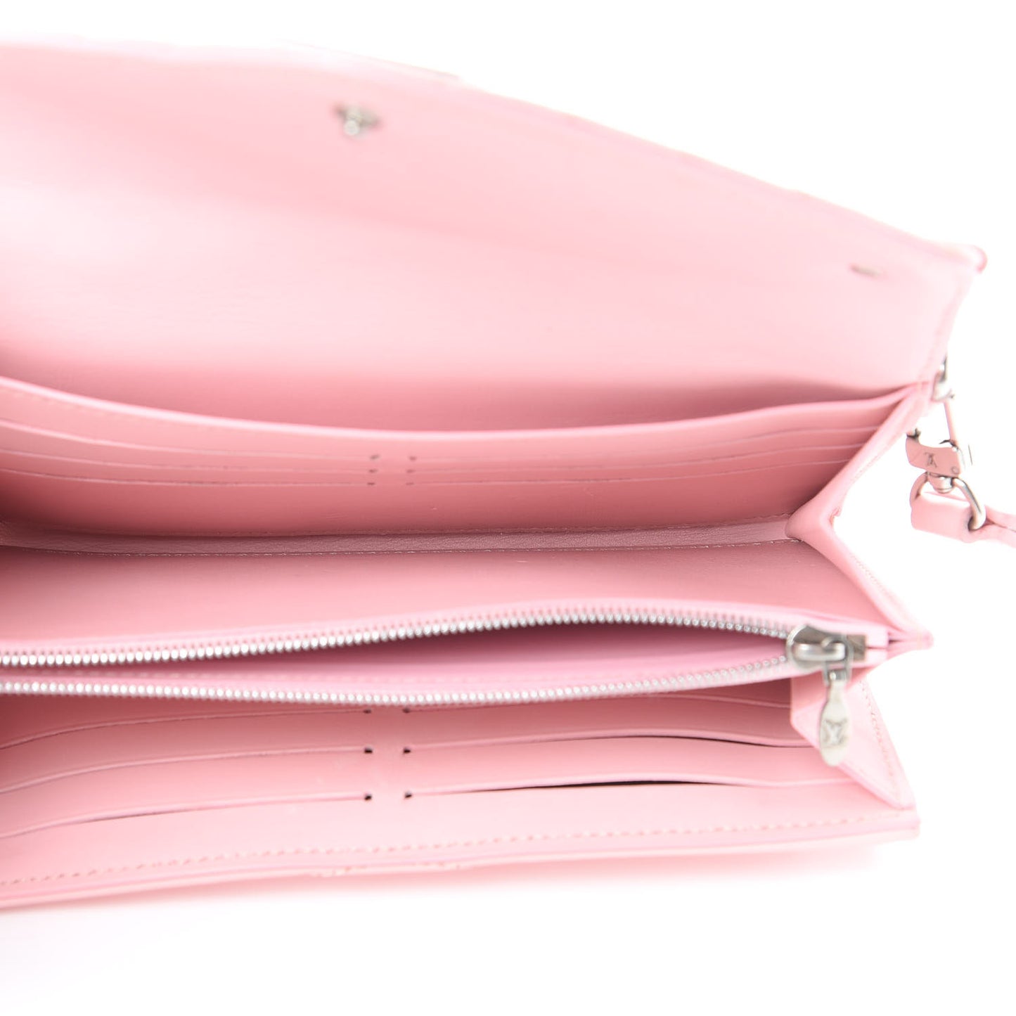 Calfskin New Wave Long Wallet Smoothie Pink