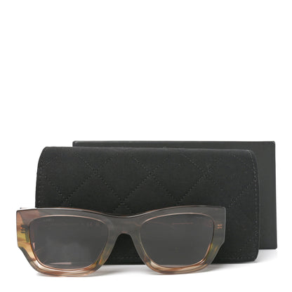 Chanel Acetate Rectangle Sunglasses 5507-A Brown Orange 7 of 7
